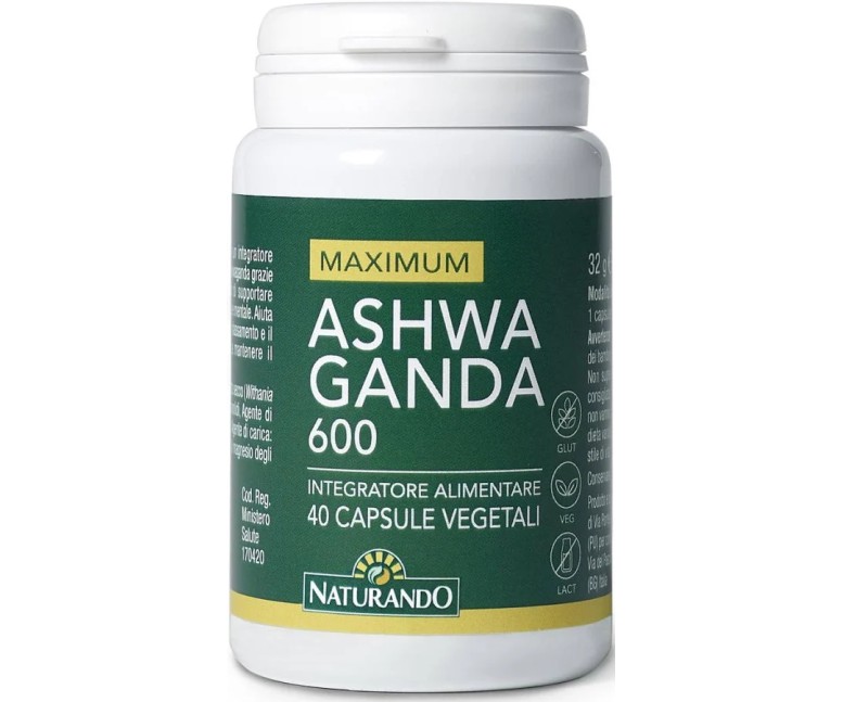 Maximum ashwagandha 40 cap - 600 mg NATURANDO