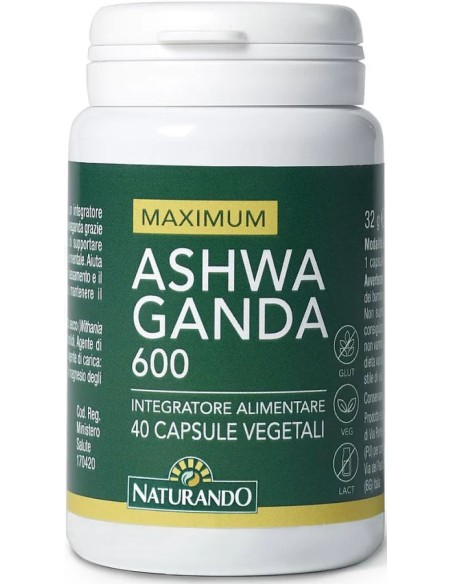 Maximum ashwagandha 40 cap - 600 mg NATURANDO