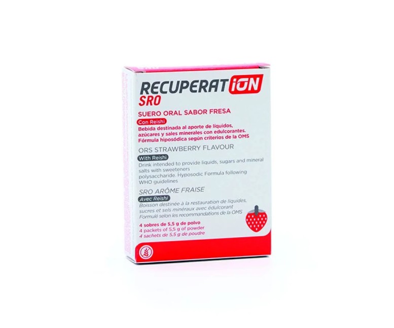Recuperat-ion suero oral sabor fresa 4 sbrs Recuperat-Ion