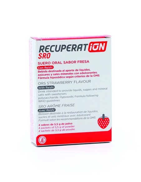 Recuperat-ion suero oral sabor fresa 4 sbrs Recuperat-Ion