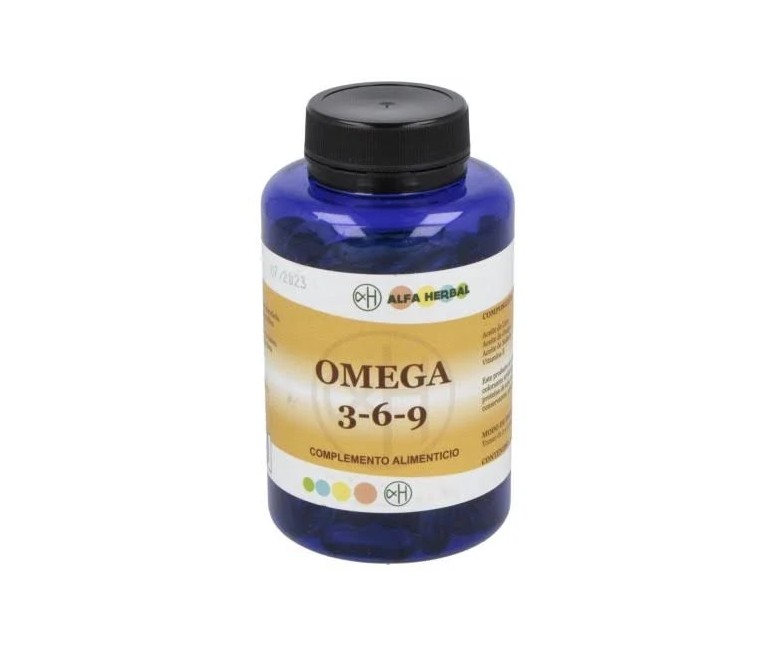 Omega 3-6-9 aceite de salmón-onagra-lino 100 cap Alfa Herbal