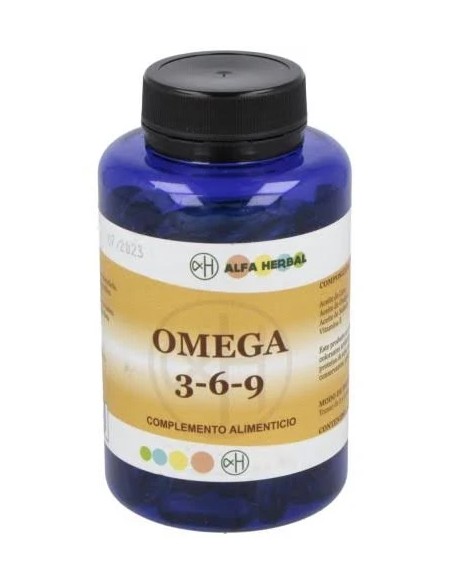 Omega 3-6-9 aceite de salmón-onagra-lino 100 cap Alfa Herbal