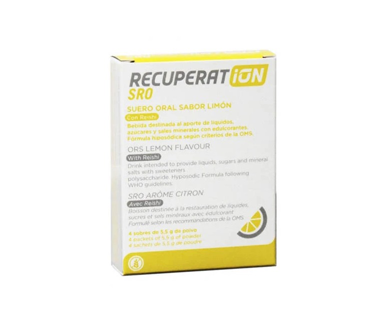 Recuperat-ion suero oral sabor limón 4 sbrs Recuperat-Ion