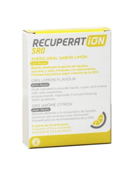 Recuperat-ion suero oral sabor limón 4 sbrs Recuperat-Ion