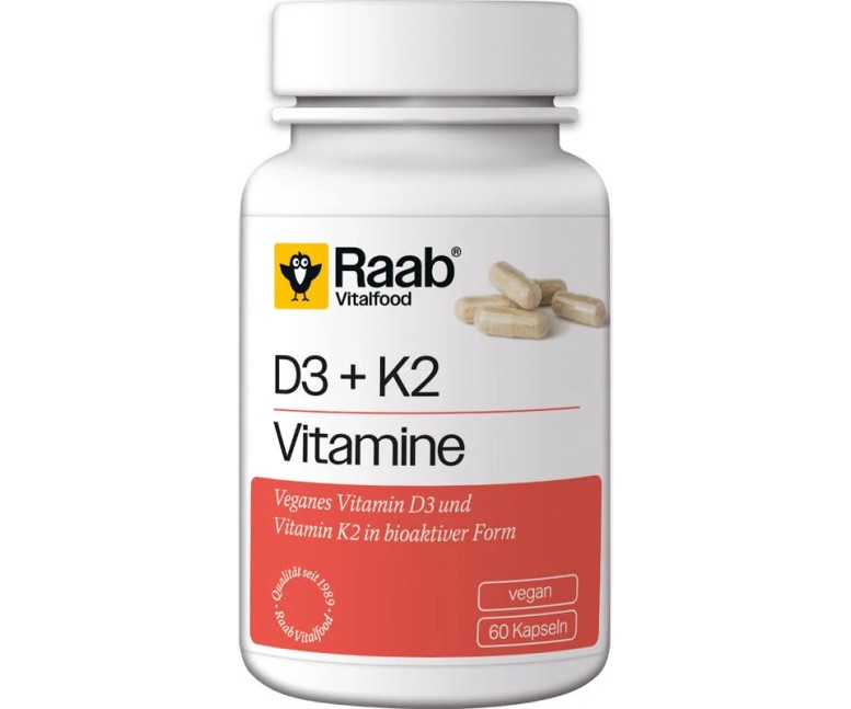 Vitamina D3+K2 Vegan Sg 60 cap - 420 mg Raab