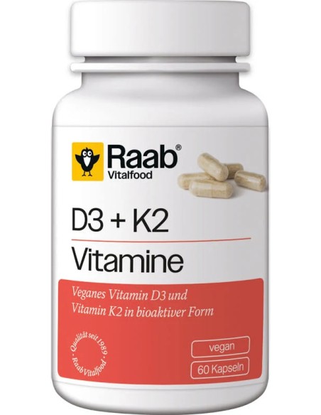 Vitamina D3+K2 Vegan Sg 60 cap - 420 mg Raab