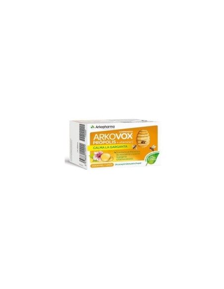 Arkovox propóleos + vit C sabor miel y limón 24 comp Arkopharma