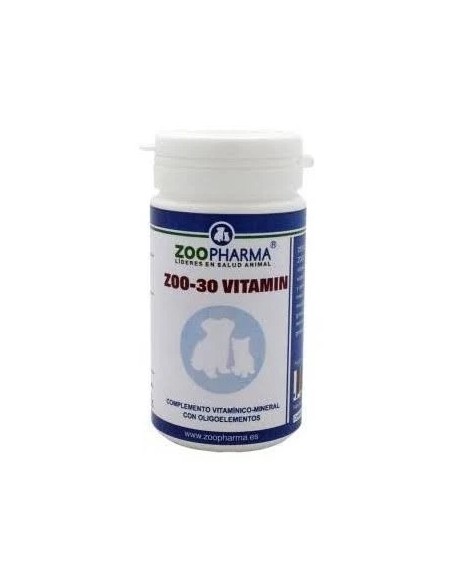 Zoo-30 vitamins perros y gatos 30 cap Zoopharma Vet