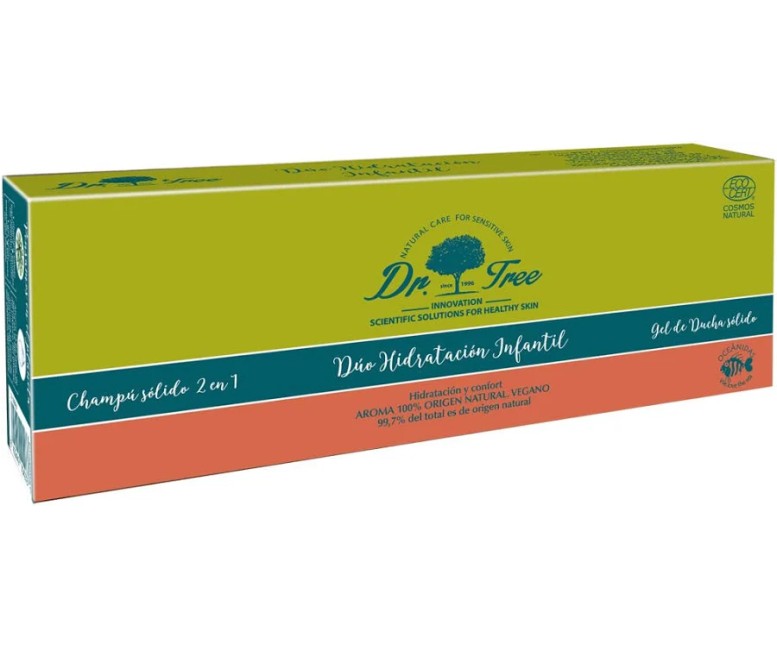 Pack sólido hidratación infantil champú+gel baño 2 ud Dr. Tree
