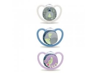 Pack chupete space night silicona surtidas