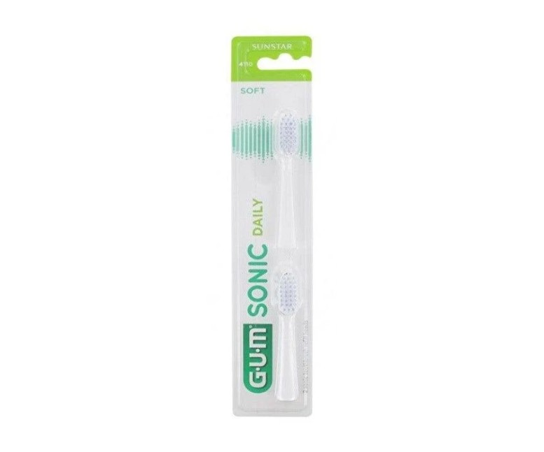 Recambio cepillo eléctrico sonic daily blanco 2 un Gum