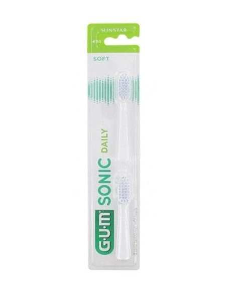 Recambio cepillo eléctrico sonic daily blanco 2 un Gum