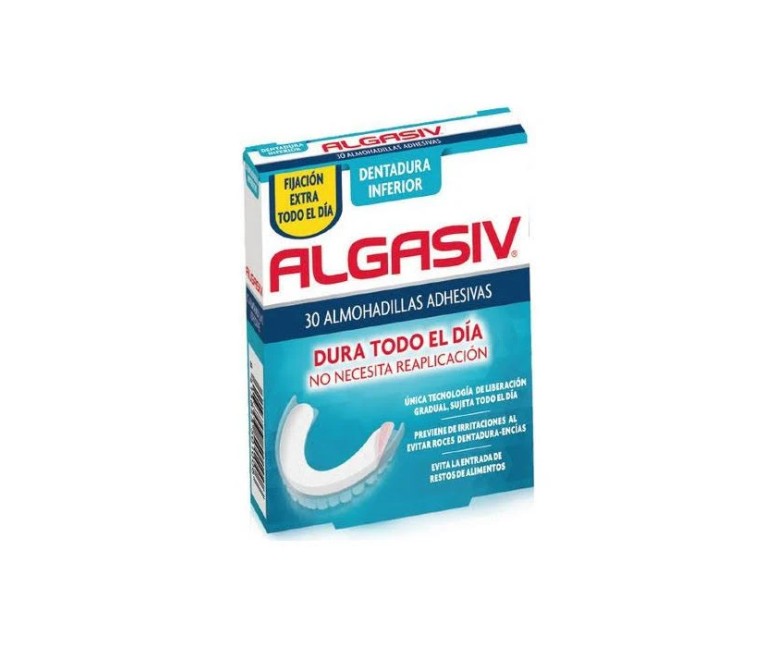 Algasiv almohadilla dental inferior adhesiva 30 ud Algasiv