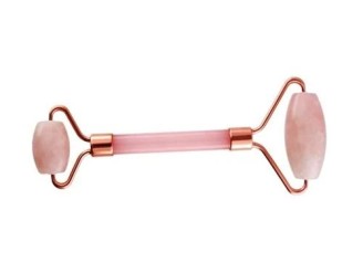 Masajeador facial de cuarzo rosa