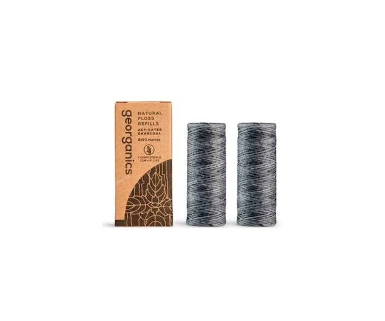 Hilo dental carbón activado 2 uds - 50 m Georganics