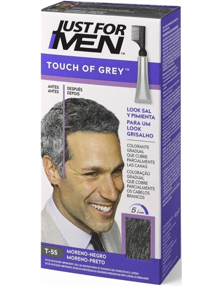 Just for men touch of grey tono moreno negro t55 40 g Just for Men