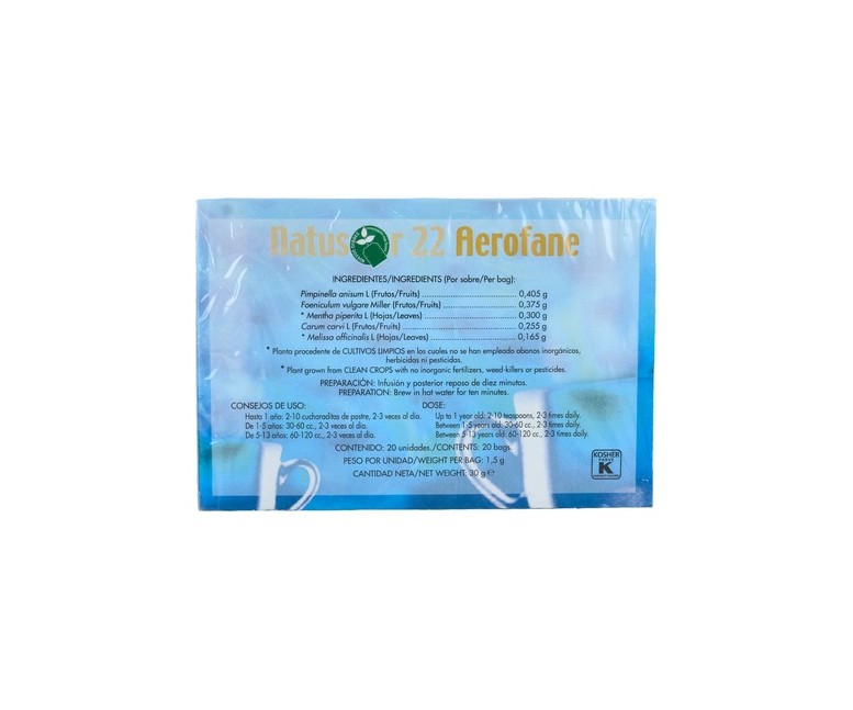 Natusor Infusiones 22 Aerofane 20 bolsitas infusoras Soria Natural
