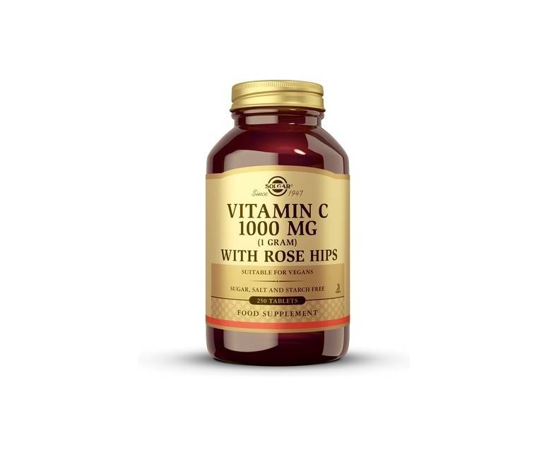 Rose Hips Vitamina C 1000 mg 250 comprimidos de 1000mg Solgar