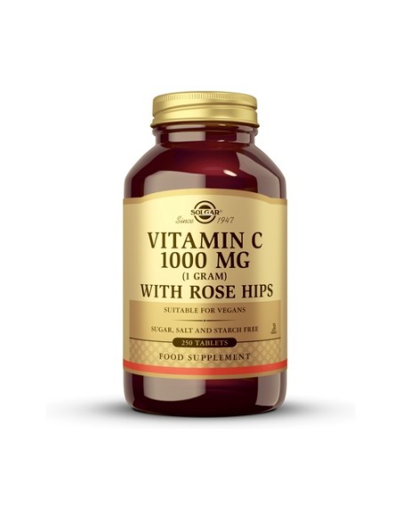 Rose Hips Vitamina C 1000 mg 250 comprimidos de 1000mg Solgar