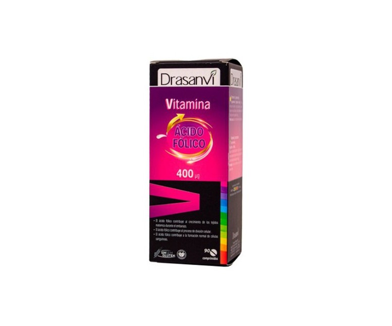 Vitamina B9 400µG ácido fólico 90 comprimidos Drasanvi