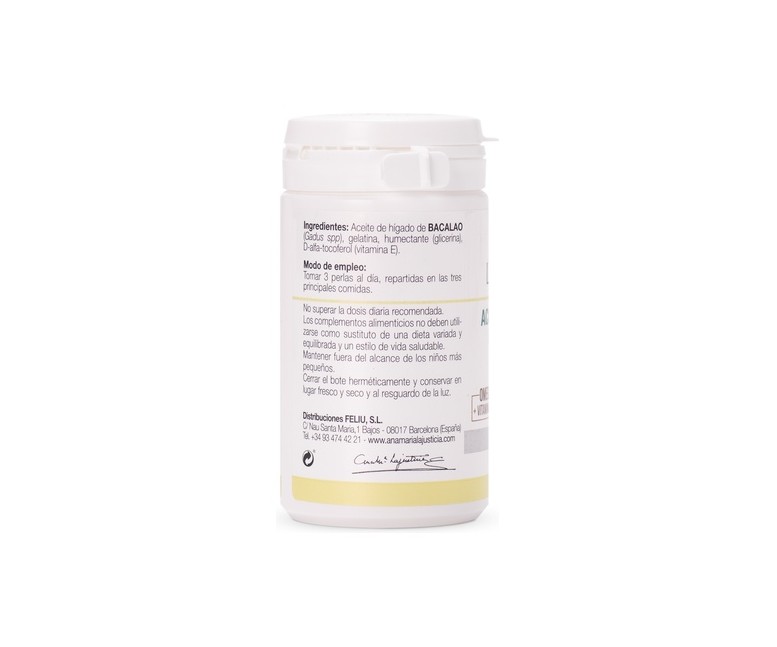 Aceite Hígado Bacalao 90 perlas de 693mg Ana Maria Lajusticia