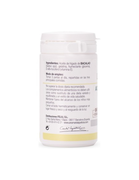 Aceite Hígado Bacalao 90 perlas de 693mg Ana Maria Lajusticia