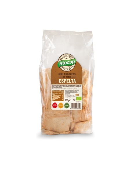 Mini crackers de trigo y espelta 250 g Biocop