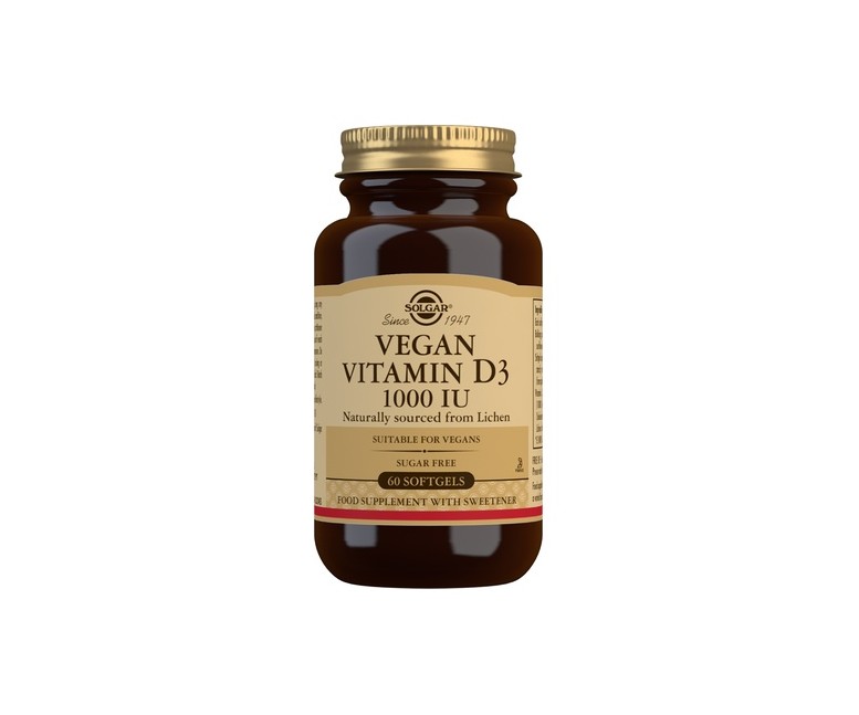 Vitamina D3 vegana 1000UI 60 cápsulas Solgar
