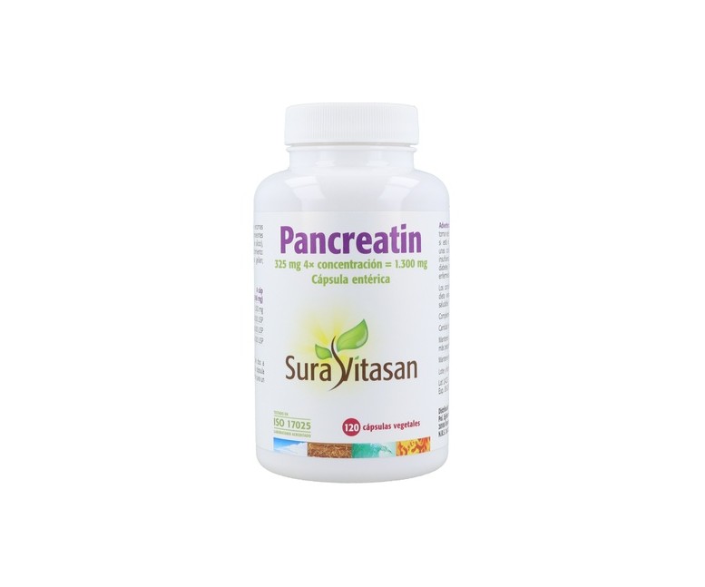 Pancreatin 120 cápsulas de 928mg Sura Vitasan