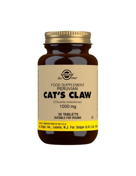 Uña de Gato 30 comprimidos de 1000mg Solgar
