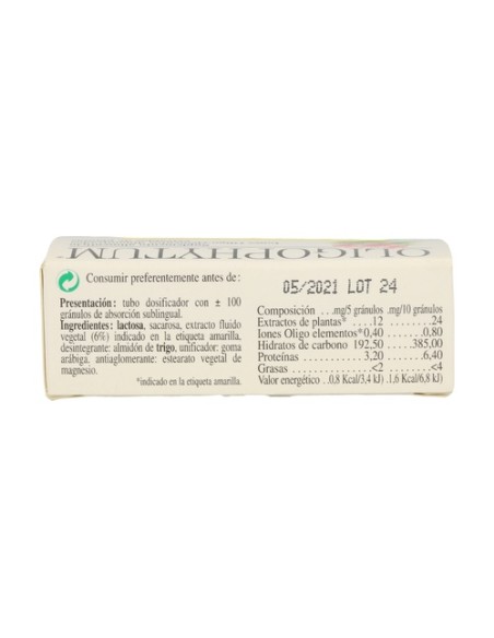 Oligophytum Cobre, Zinc (H15 CUZ) 100 comprimidos sublinguales Holistica