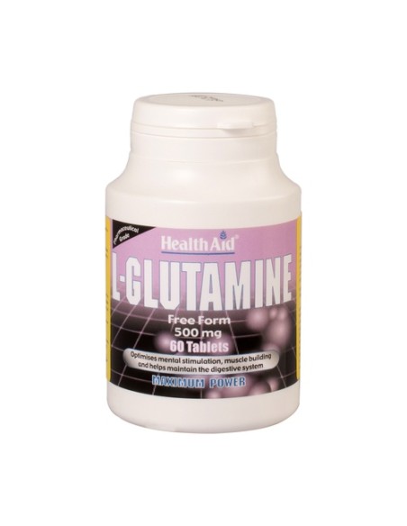 L-Glutamina 60 comprimidos de 500mg Health Aid