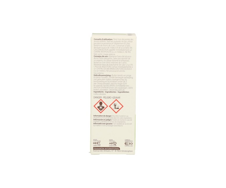 Cedro De La Himalaya Aceite Esencial 10 ml Pranarom