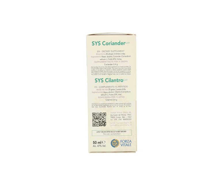 SYS Coriandolo 50 ml Forza Vitale