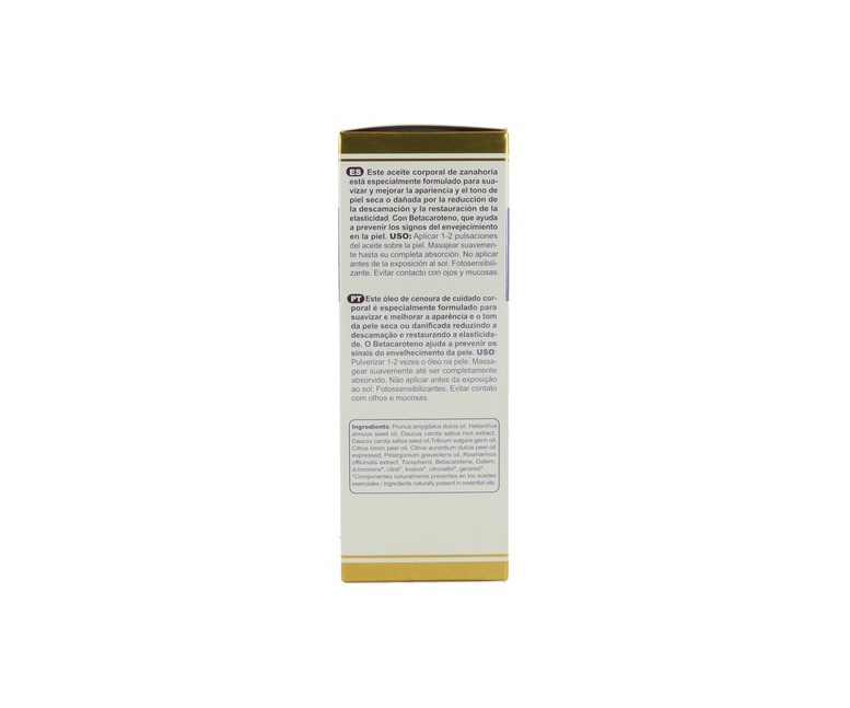 Aceite corporal de Zanahoria 100 ml MARNYS®