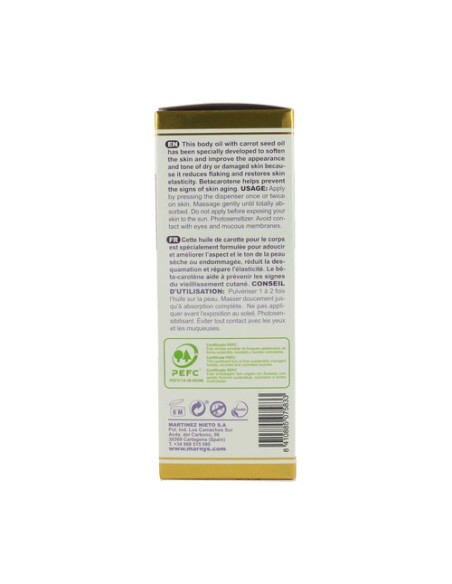 Aceite corporal de Zanahoria 100 ml MARNYS®