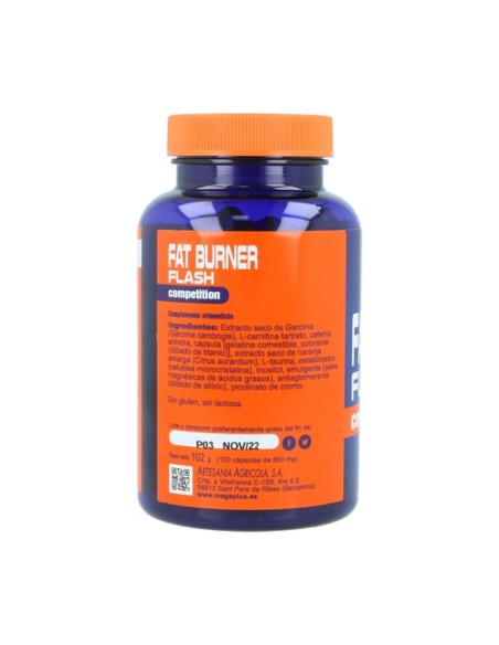 Fat Burner Flash Complet 120 cápsulas Mega Plus