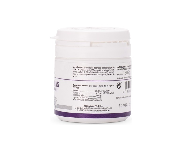 Isoflavonas con Magnesio y Vitamina E 30 cápsulas Ana Maria Lajusticia
