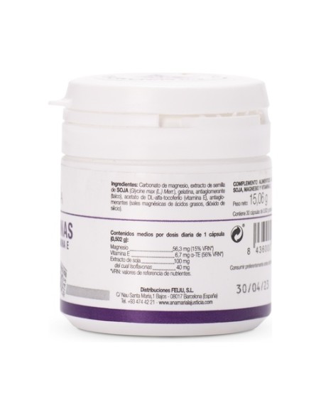 Isoflavonas con Magnesio y Vitamina E 30 cápsulas Ana Maria Lajusticia