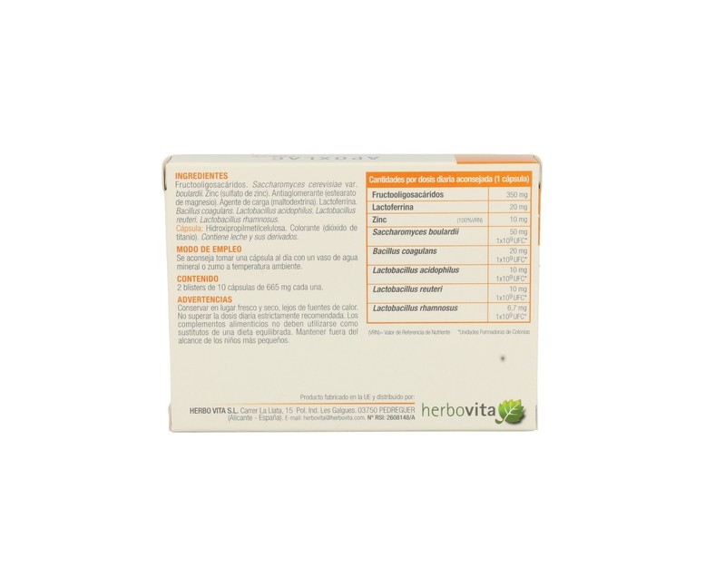Apoxlac Forte 20 cápsulas de 665mg Herbovita