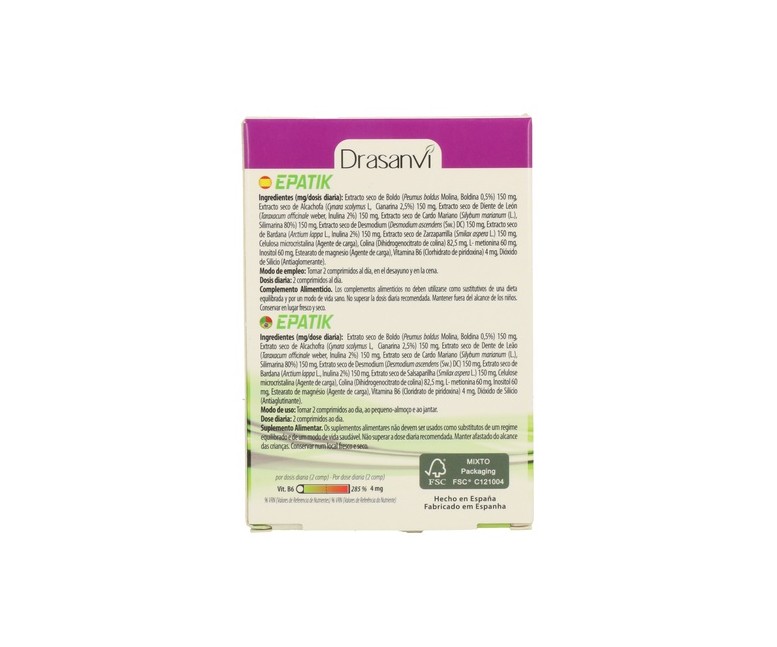 Epatik Detox 30 comprimidos de 700mg Drasanvi