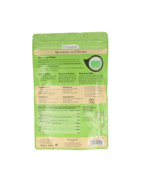 Hierba Trigo Bio Superalimentos 125 g de polvo Drasanvi