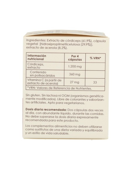 Extracto Cordiceps Puro 60 cápsulas Hawlik