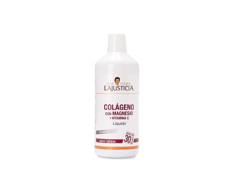 Colágeno con Magnesio y Vitamina C Líquido Bebible (Sabor Cereza) 1 L (Cereza) Ana Maria Lajusticia