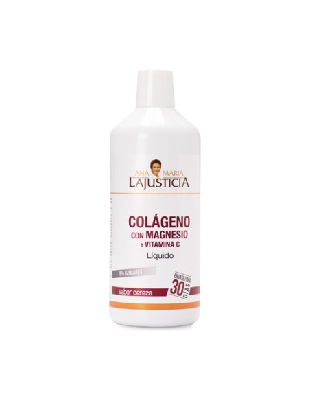 Colágeno con Magnesio y Vitamina C Líquido Bebible (Sabor Cereza) 1 L (Cereza) Ana Maria Lajusticia