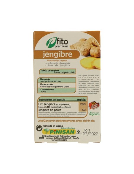 Fito Premium Jengibre 30 cápsulas Pinisan