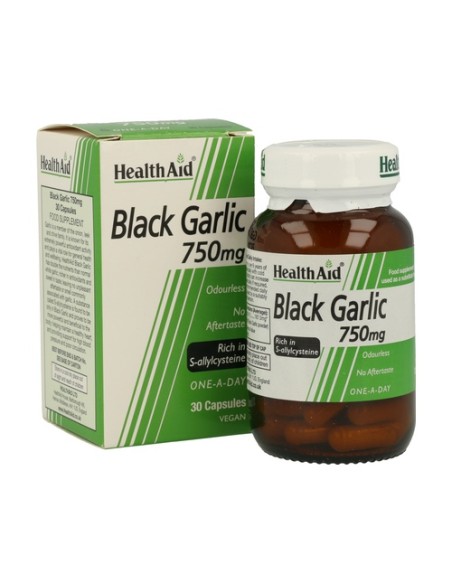 Ajo Negro (Black Garlic) 30 cápsulas de 750mg Health Aid