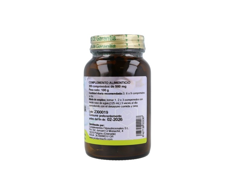 Espirulina 200 comprimidos de 500mg Cfn