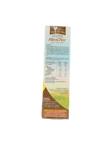 Galletas Fibrochoc Sin Azúcar 500 g Hijas del Sol