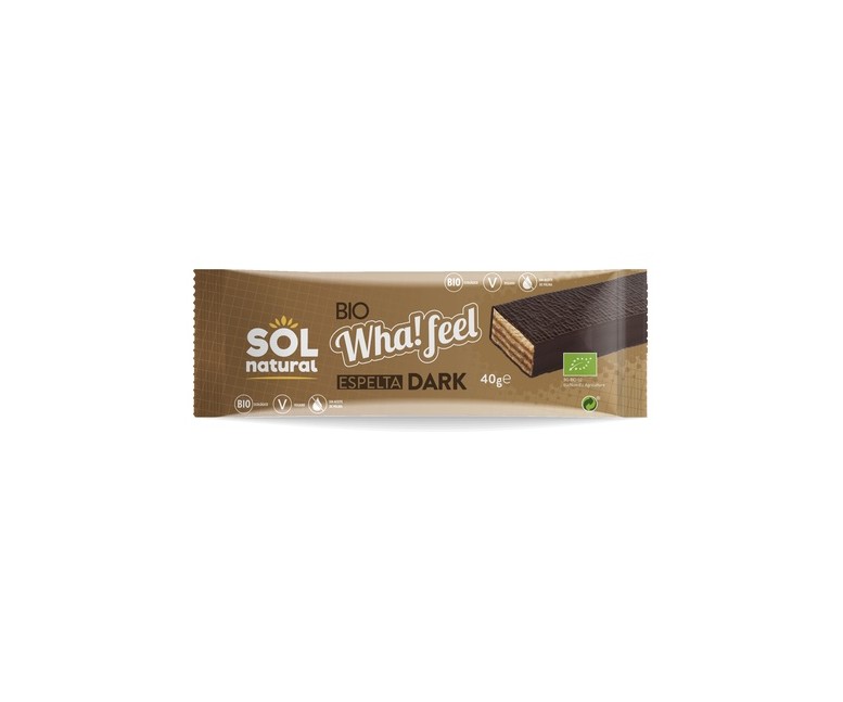 Wha!feel snack de espelta bañado en cacao Bio 1 unidad de 40g Sol Natural